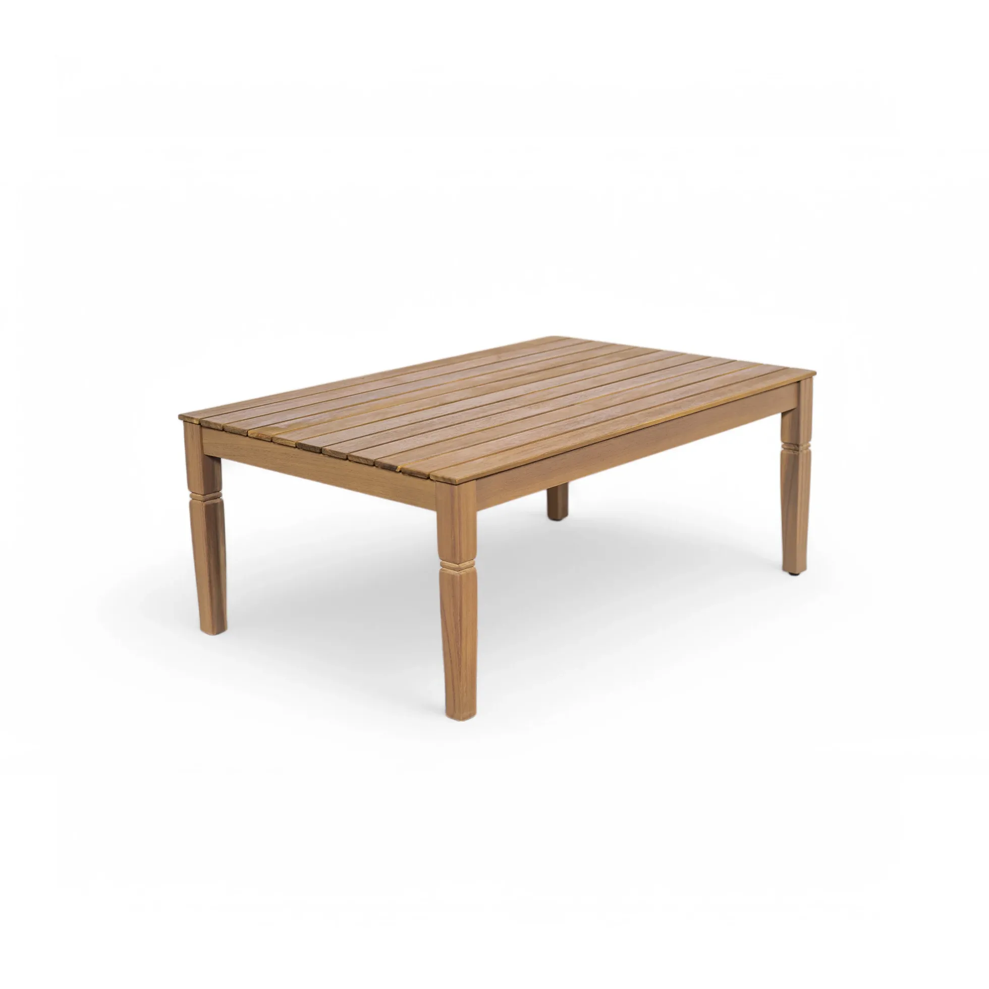 Outdoor Patio Wood 4-Piece Furniture Set with Coffee Table & Cushions