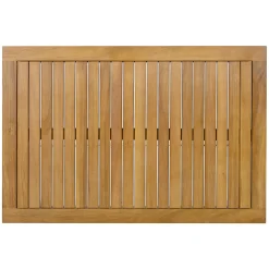 Outdoor 4pc Acacia Wood and Rope Sectional Patio Corner Set