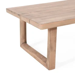 Outdoor Teak Wood Loveseat and Coffee Table Set with Cushions