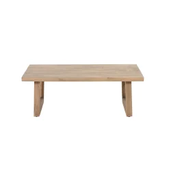 Outdoor Teak Wood Loveseat and Coffee Table Set with Cushions