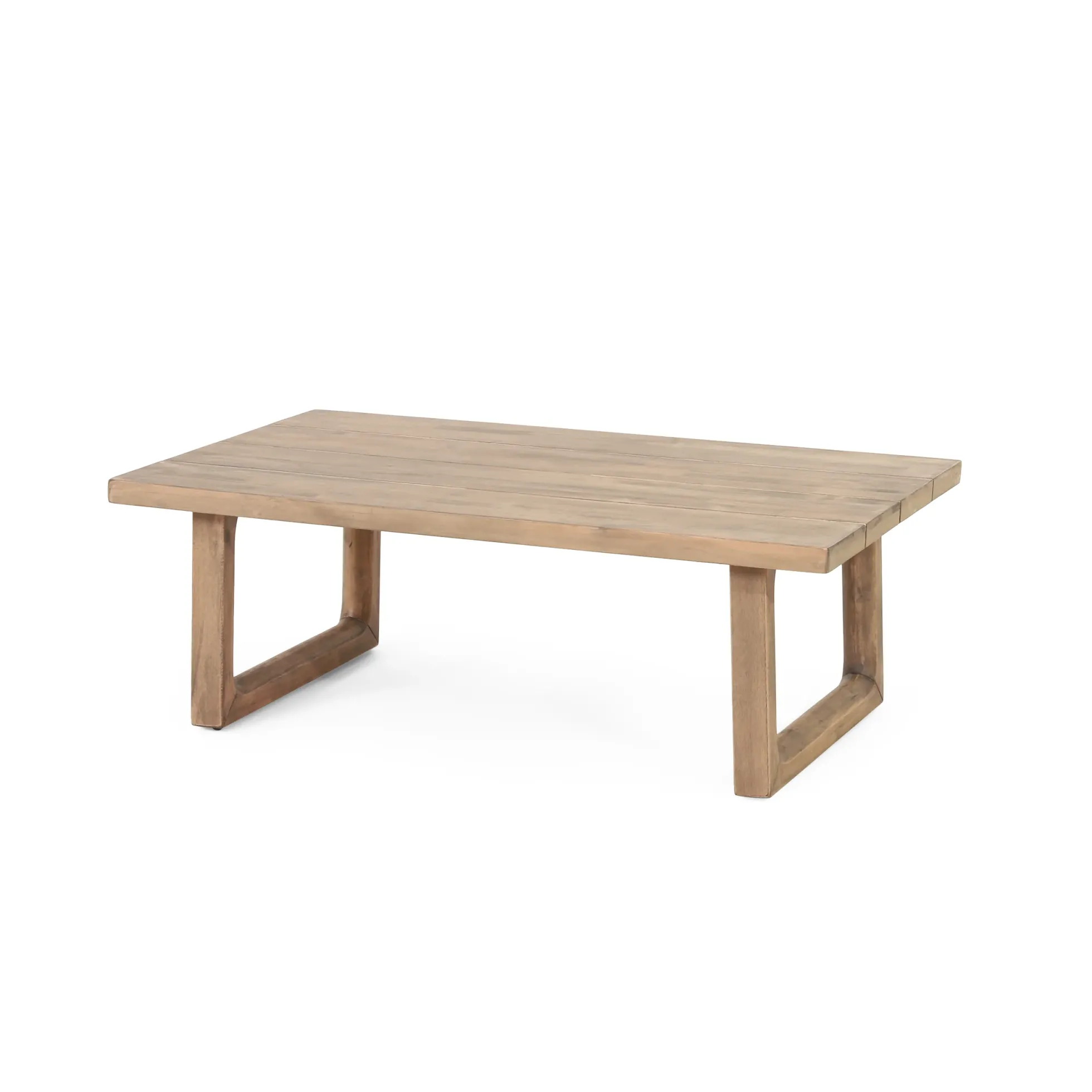 Outdoor Teak Wood Loveseat and Coffee Table Set with Cushions