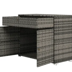 Outdoor Wicker Towel Rack Cabinet Storage with Drawer
