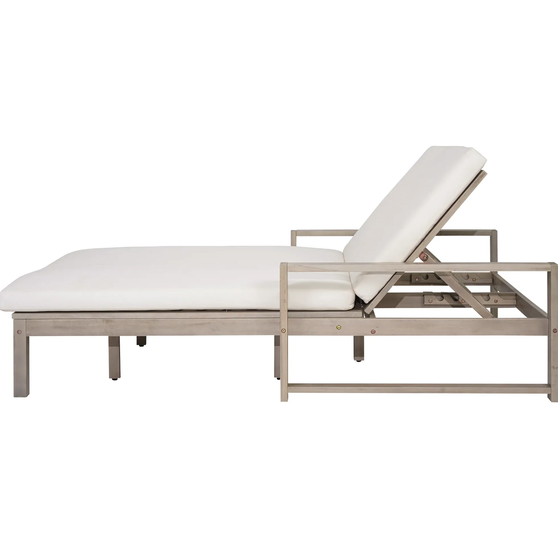 Outdoor Wide Double Lounge Chair with Adjustable Backrest with Removable Cushions