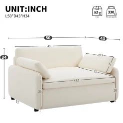 Oversized Chenille Single Wide and Deep Seat Accent Chair