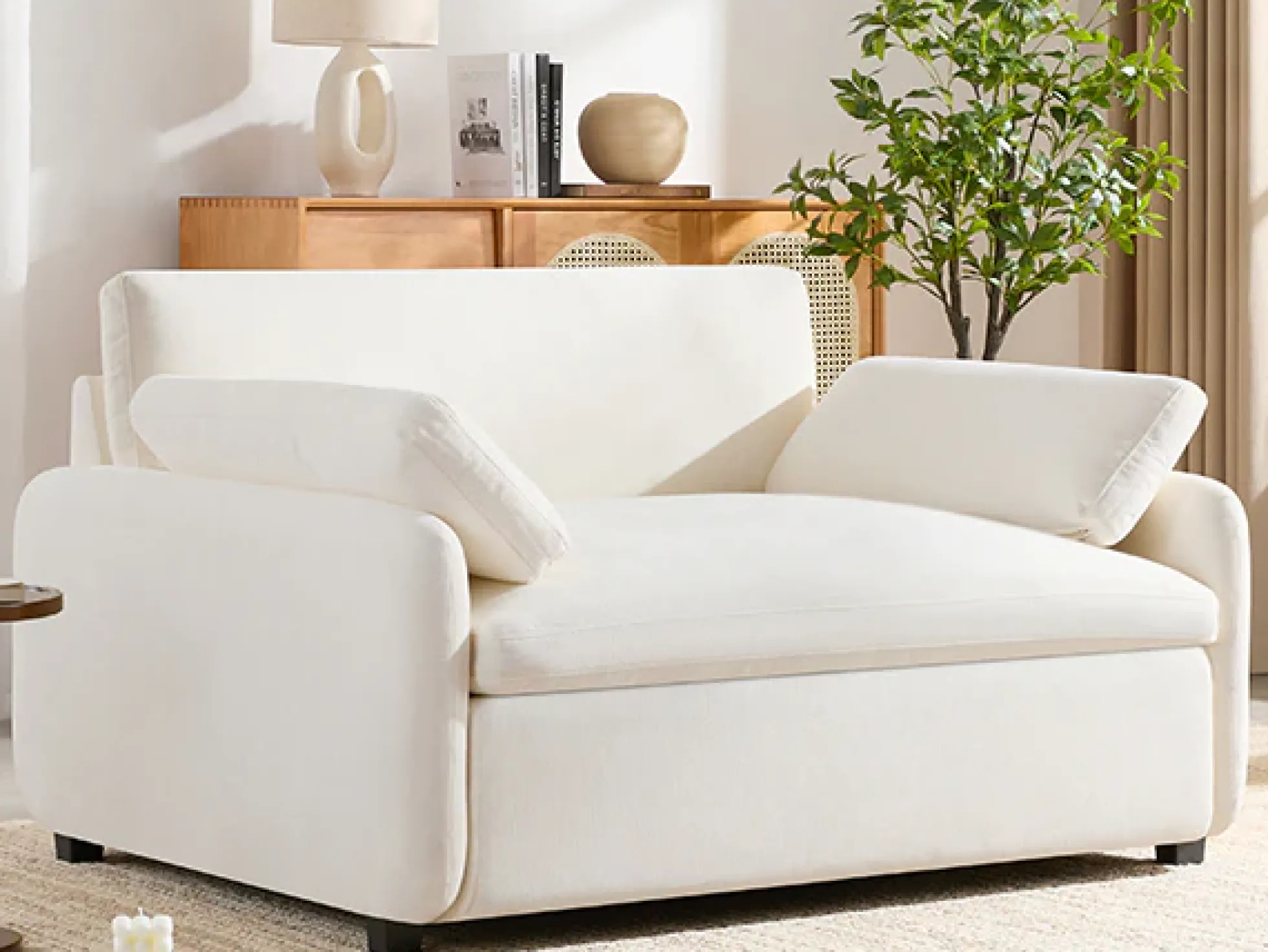 Oversized Chenille Single Wide and Deep Seat Accent Chair