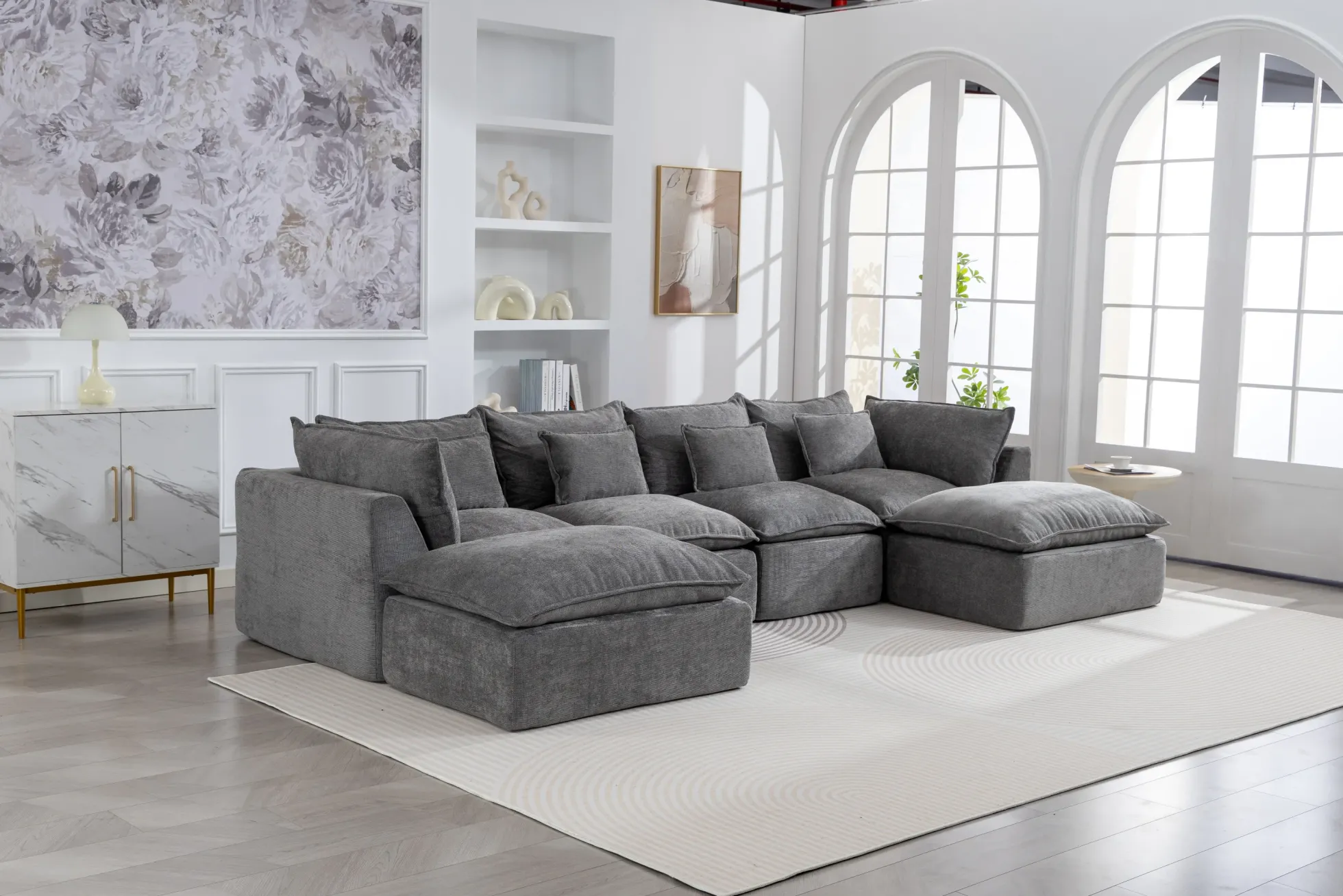 Oversized Cloud Modular 129.8"in Sectional Sofa