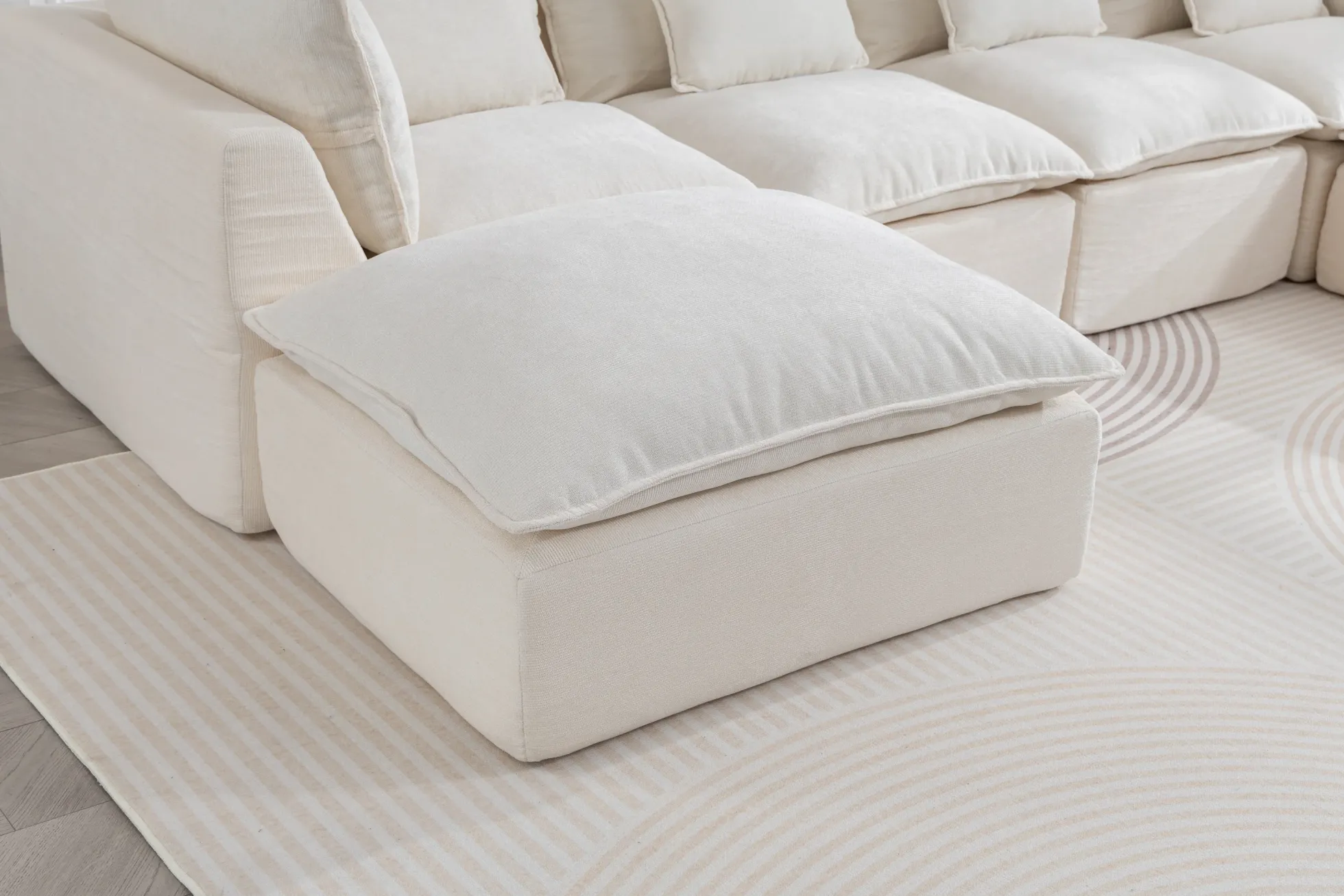 Oversized Cloud Modular 129.8"in Sectional Sofa