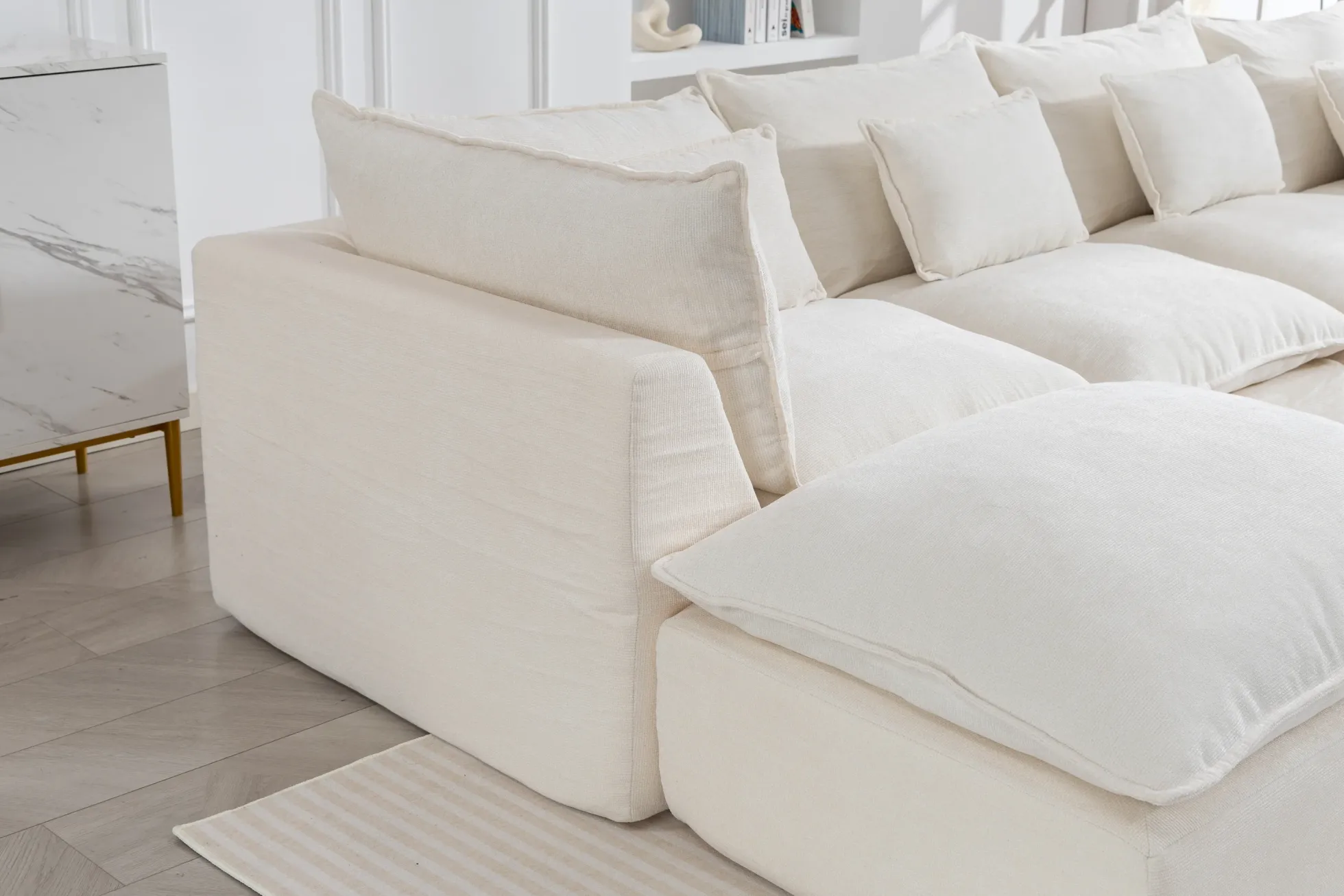 Oversized Cloud Modular 129.8"in Sectional Sofa