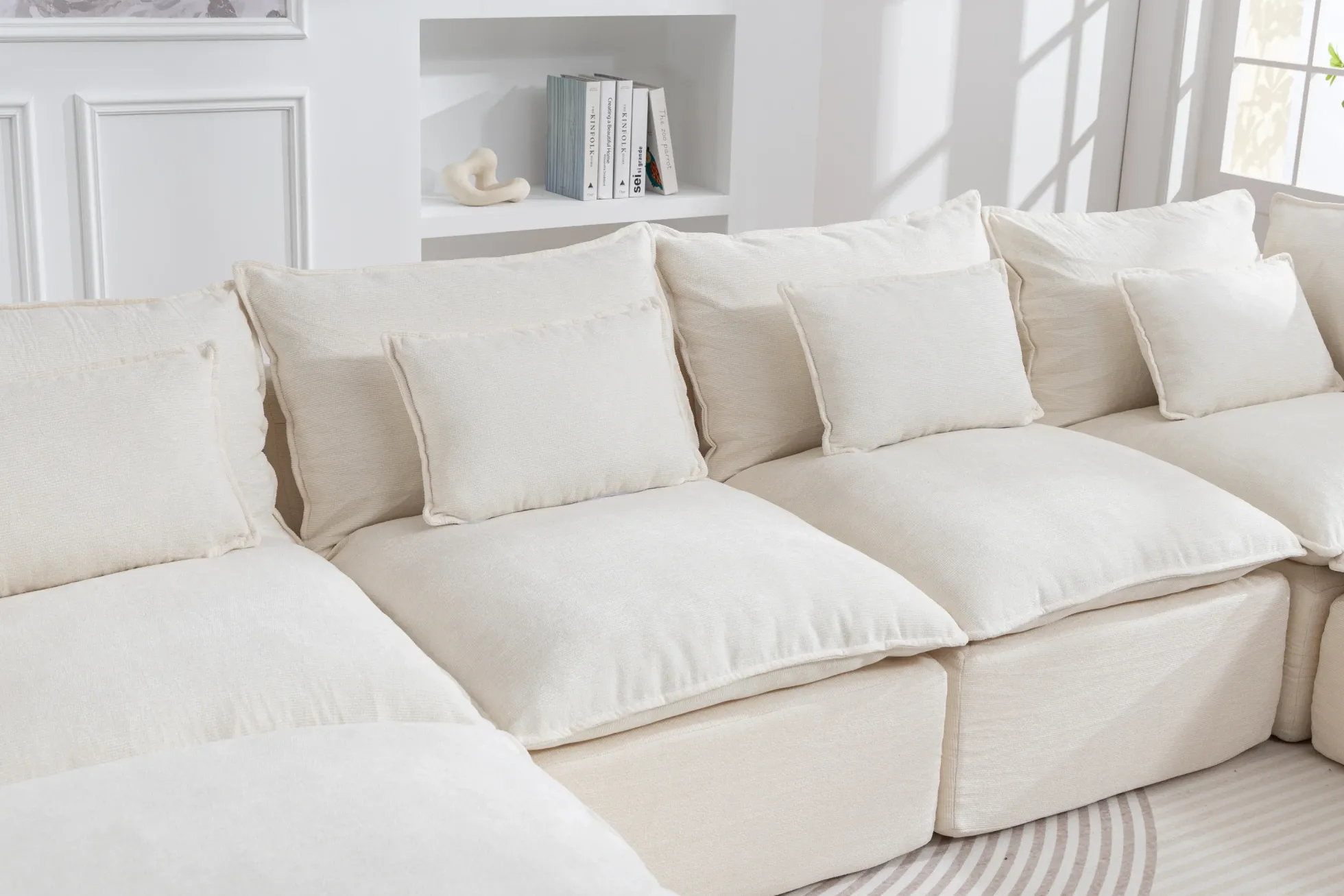 Oversized Cloud Modular 129.8"in Sectional Sofa