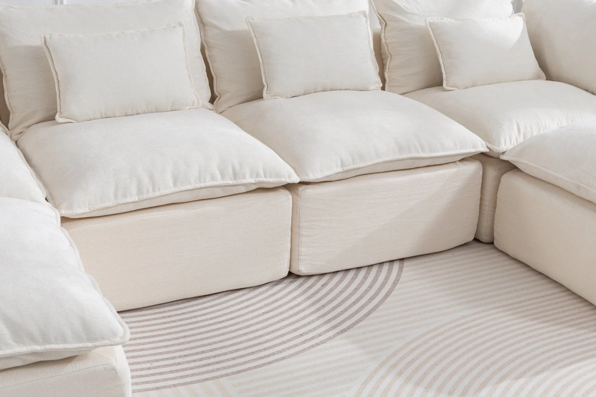Oversized Cloud Modular 129.8"in Sectional Sofa