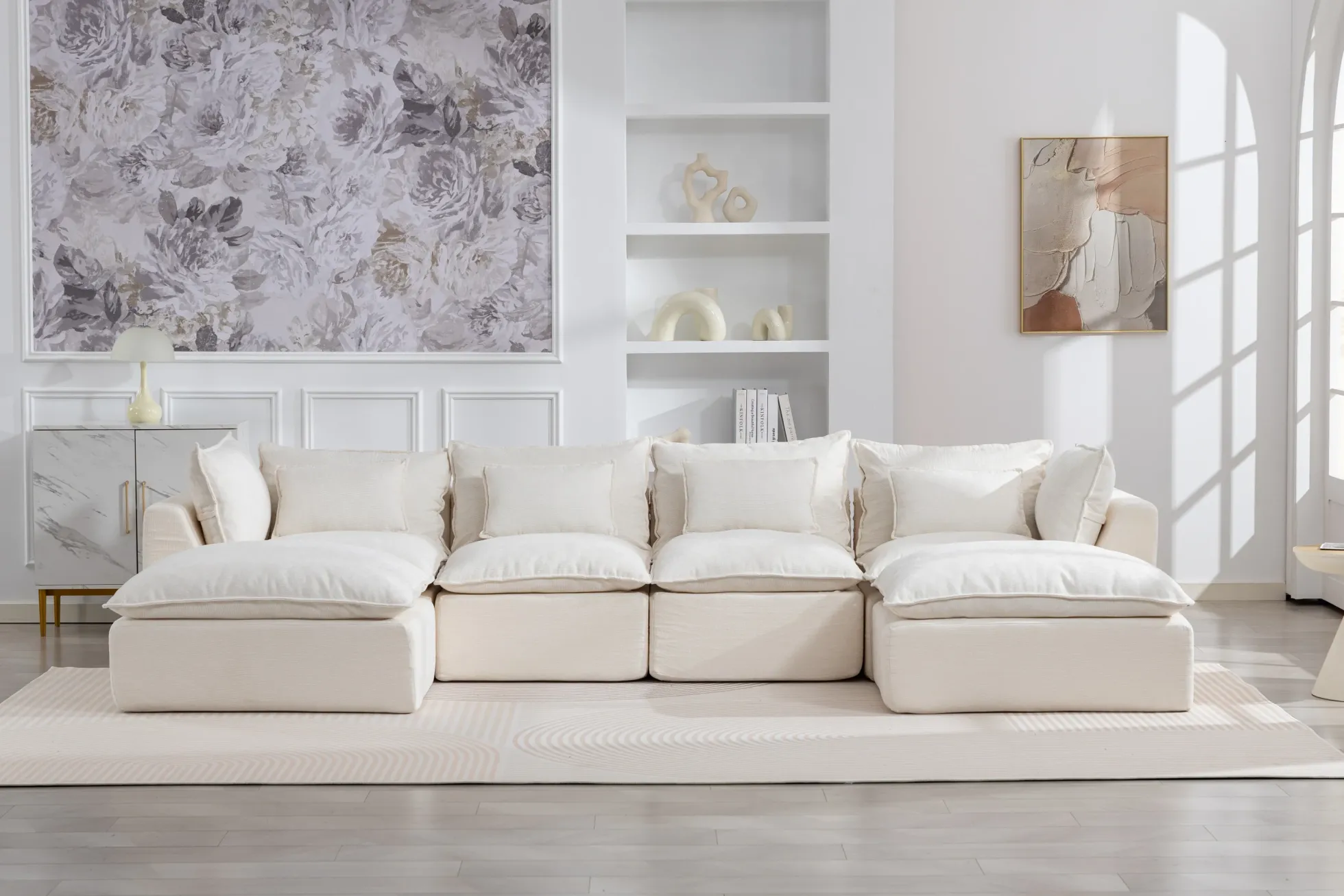 Oversized Cloud Modular 129.8"in Sectional Sofa
