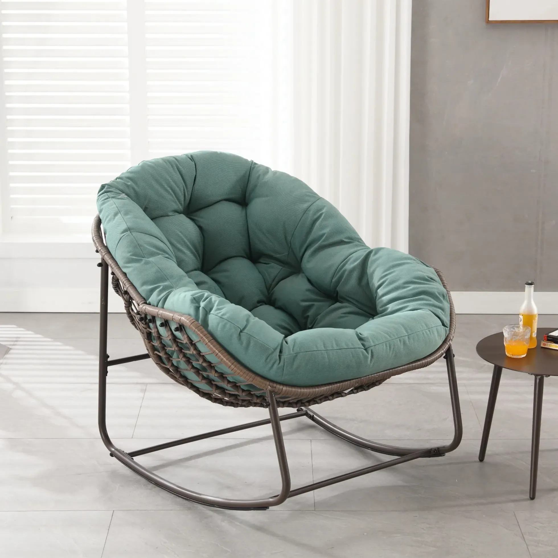 Oversized Indoor & Outdoor Lounge Papasan Rocking Chair