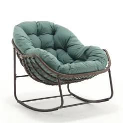 Oversized Indoor & Outdoor Lounge Papasan Rocking Chair