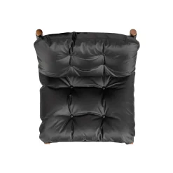 Oxford 26.5' Noir Black Leather Mid-Century Modern Accent Chair