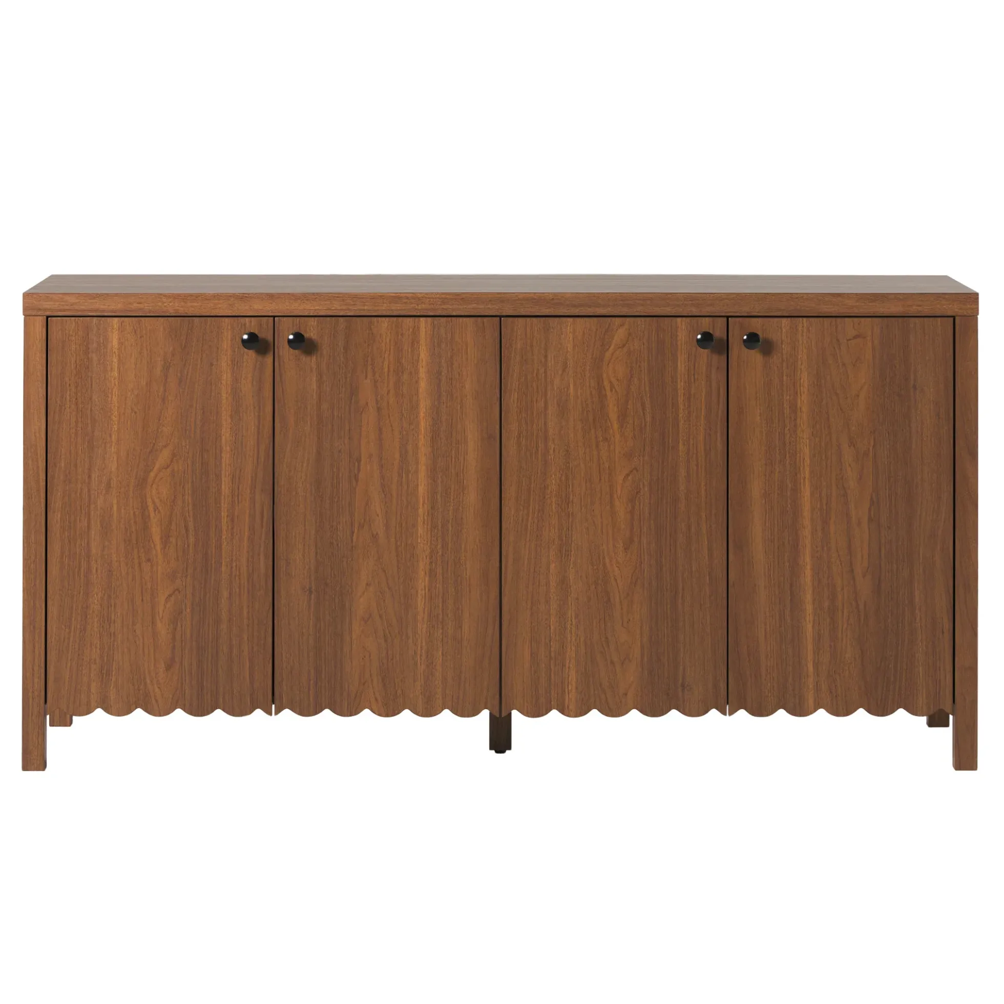 Paisley 60" Modern Scalloped Easy Assembly Sideboard /TV Stand