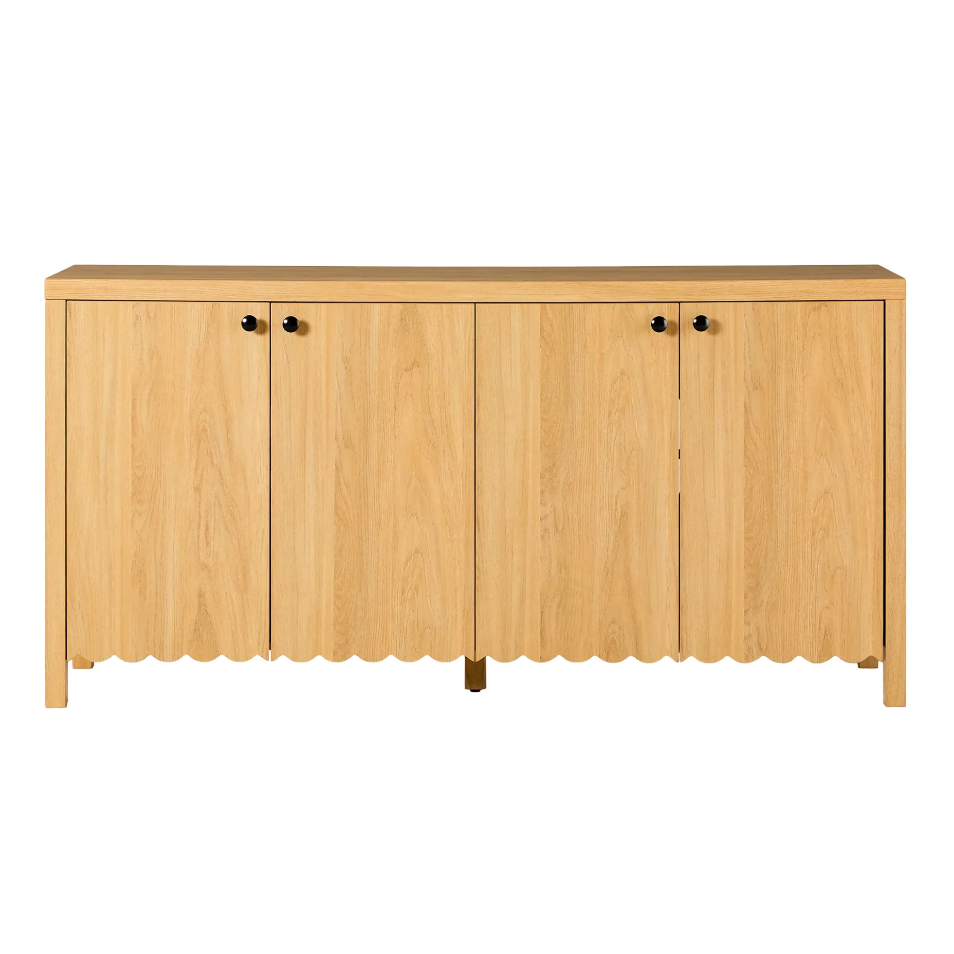 Paisley 60" Modern Scalloped Easy Assembly Sideboard /TV Stand