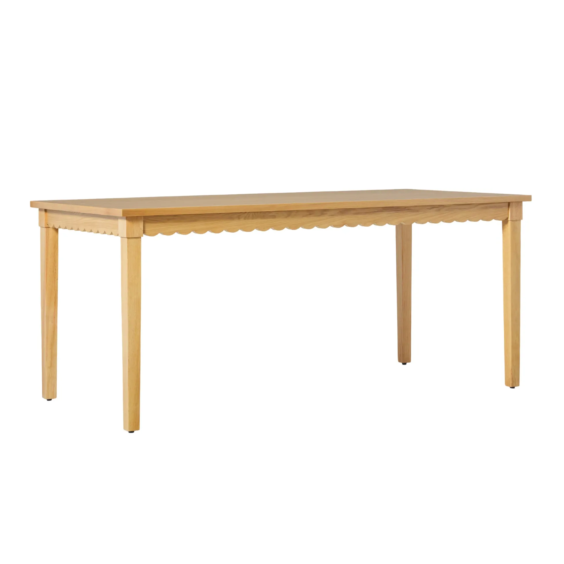 Paisley Modern Scalloped Easy Assembly 70" Rectangular Dining Table