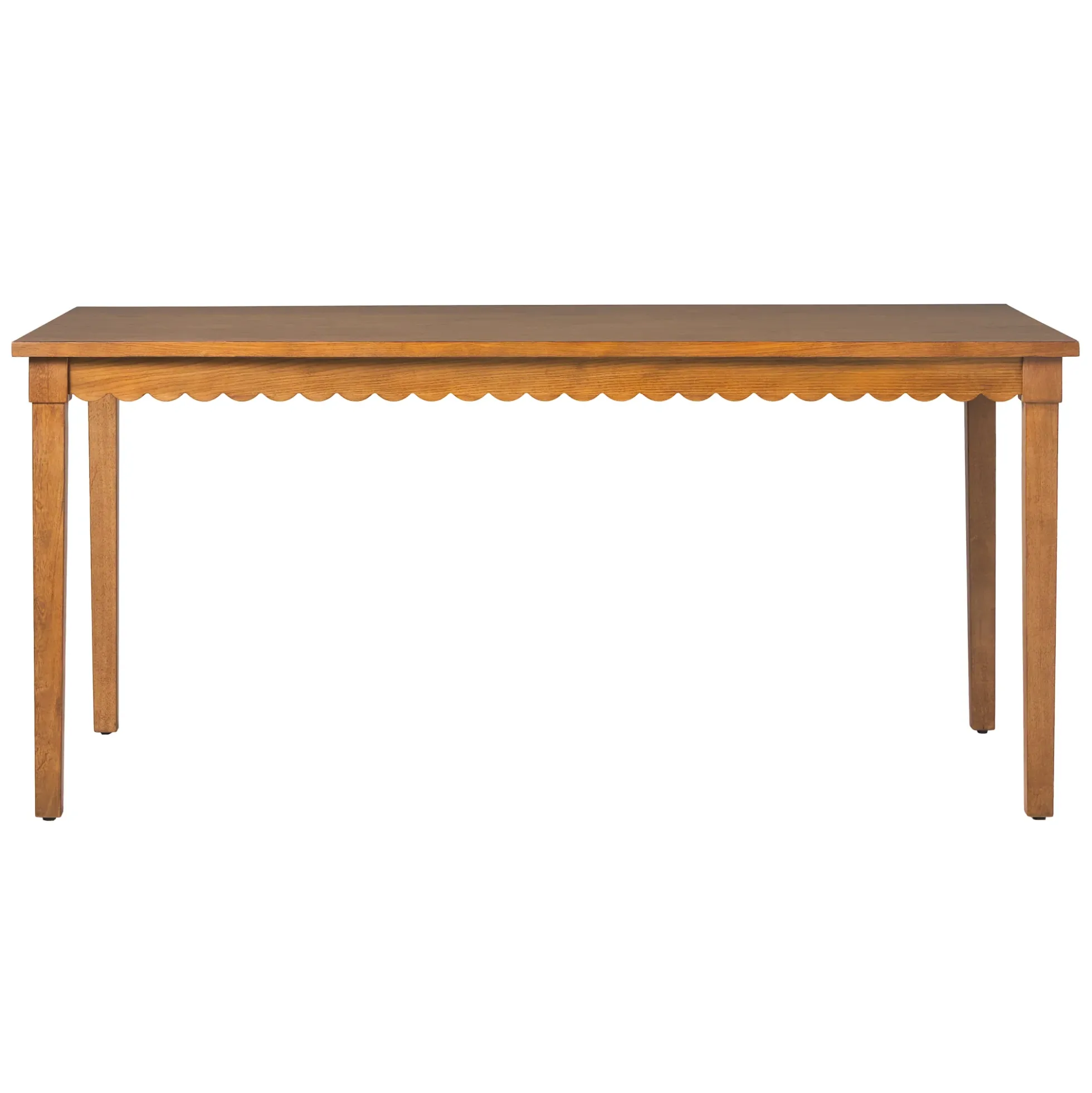 Paisley Modern Scalloped Easy Assembly 70" Rectangular Dining Table