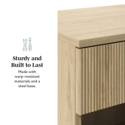 Paris Modern Scandinavian Reeded Nightstand