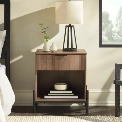 Paris Modern Scandinavian Reeded Nightstand