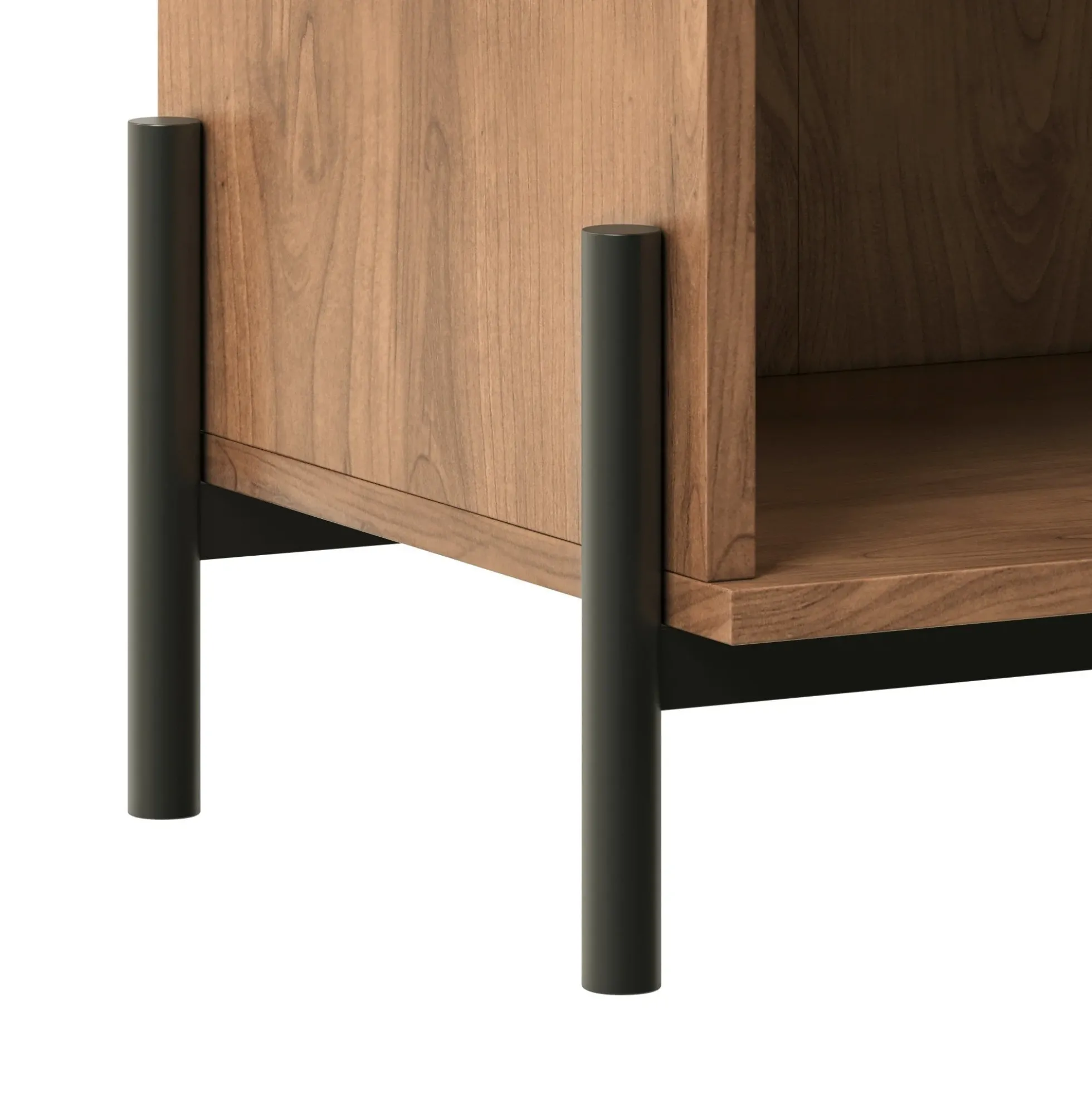Paris Modern Scandinavian Reeded Nightstand