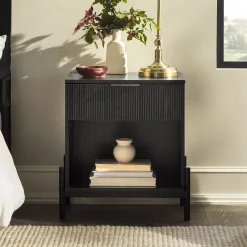 Paris Modern Scandinavian Reeded Nightstand