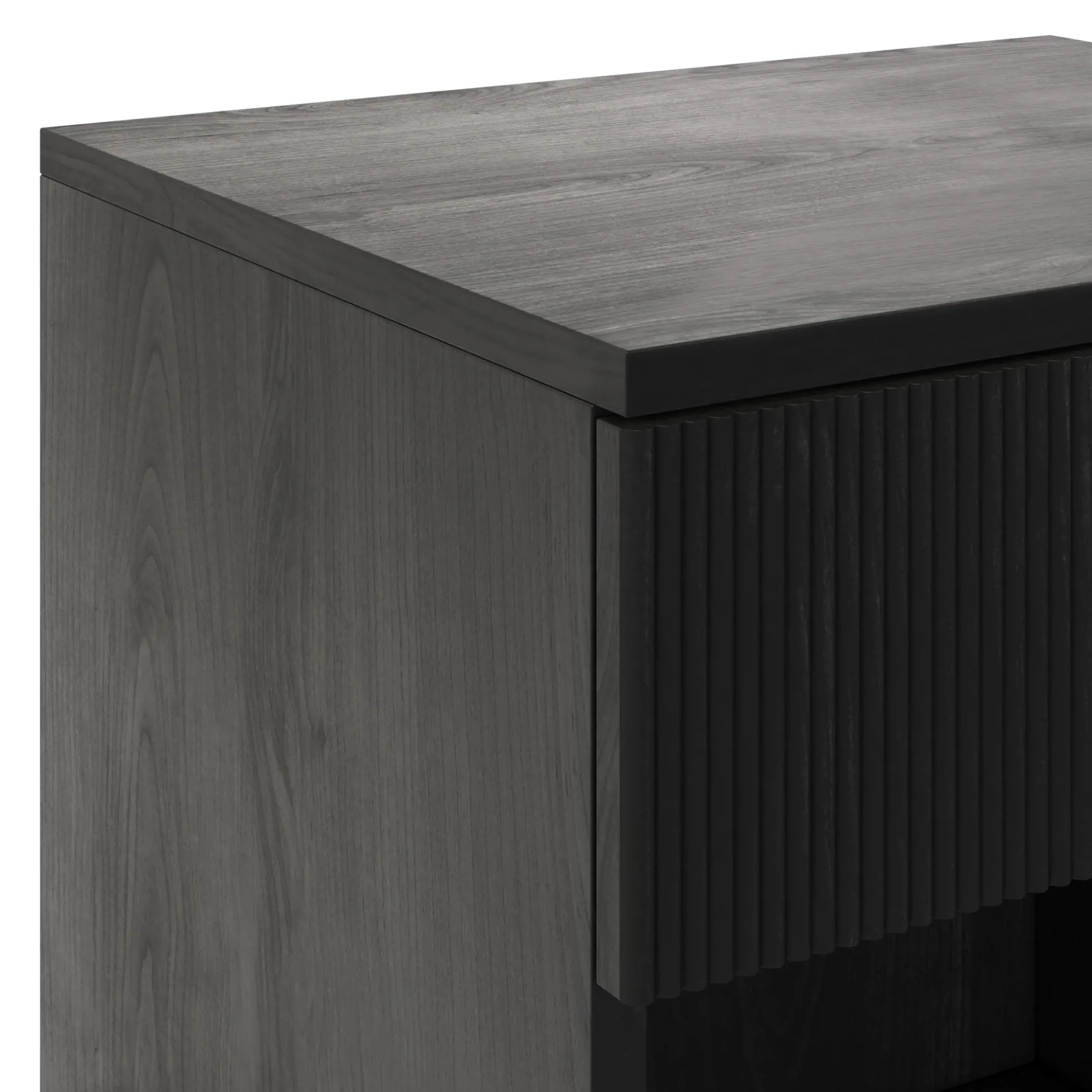 Paris Modern Scandinavian Reeded Nightstand