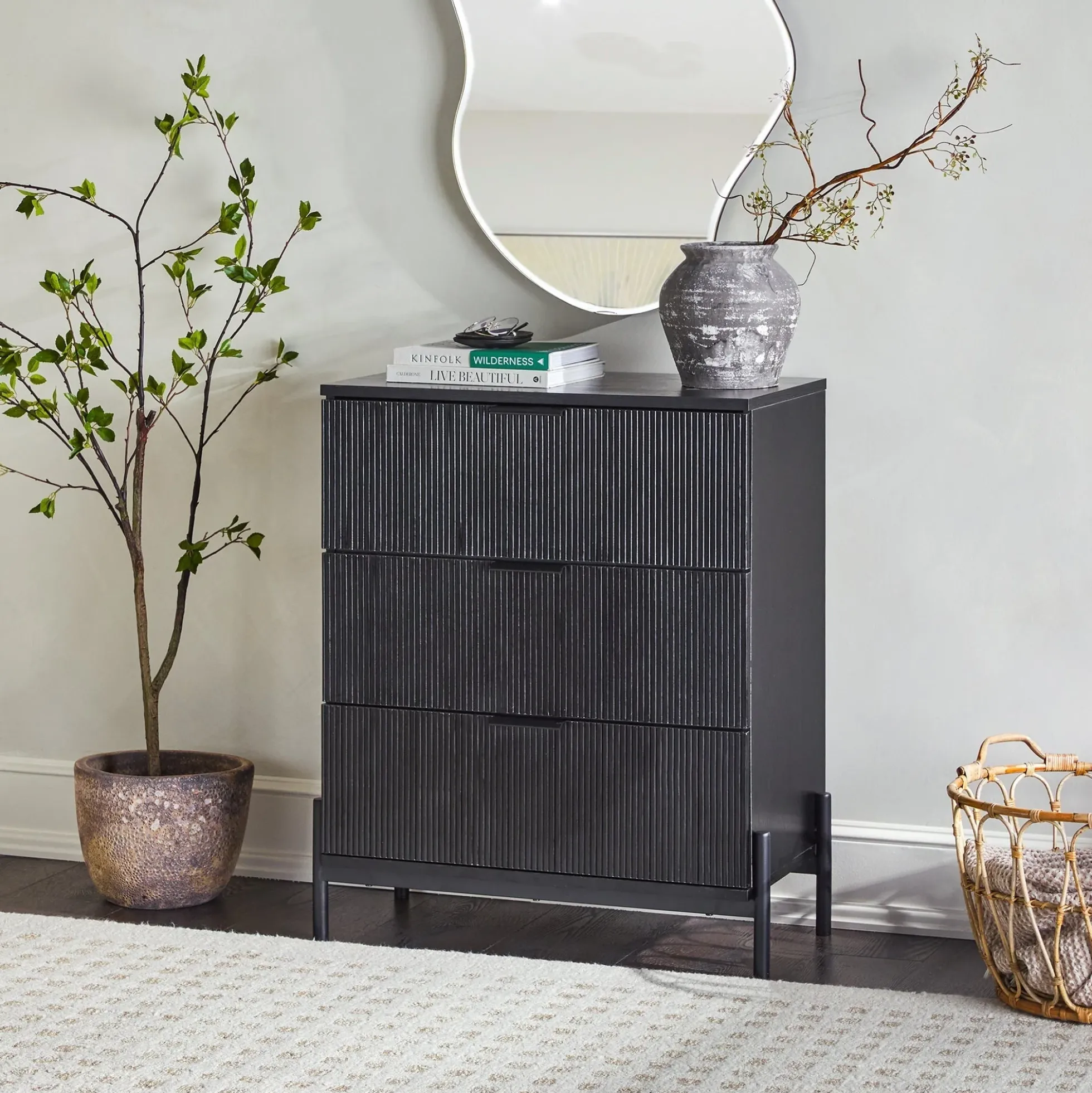Paris Modern Scandinavian Reeded Chest