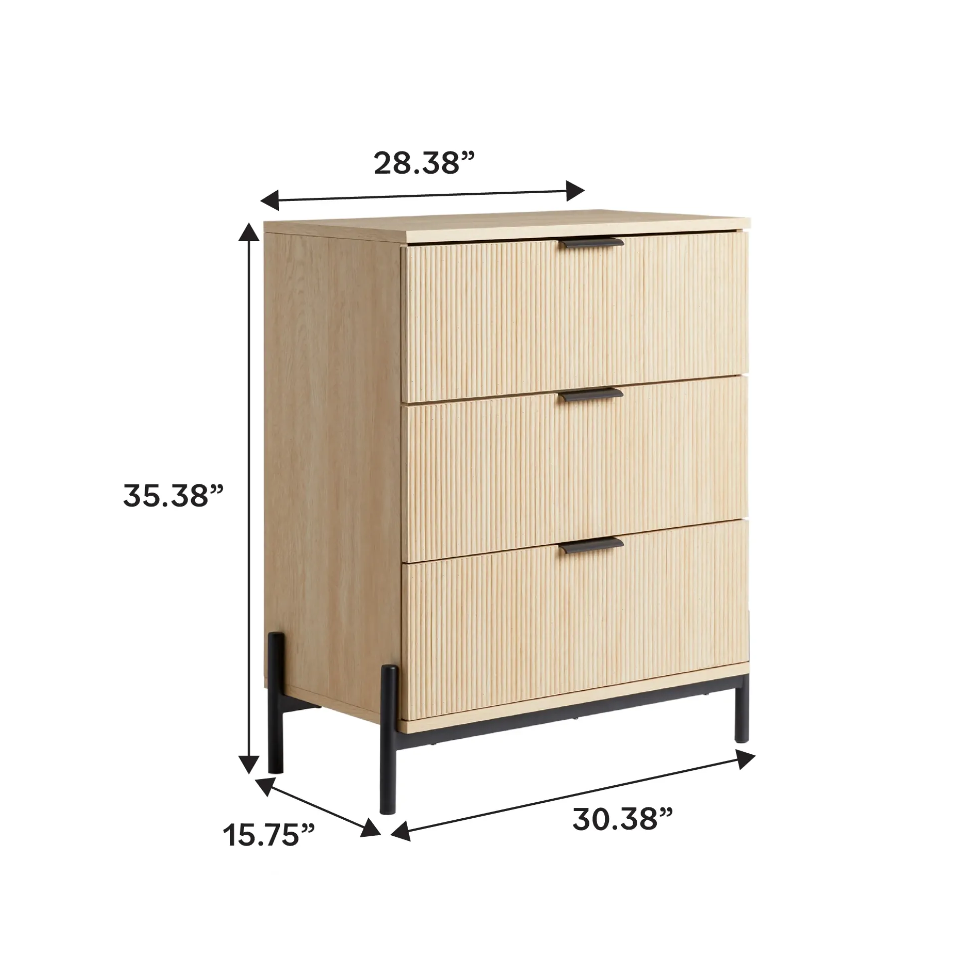 Paris Modern Scandinavian Reeded Chest