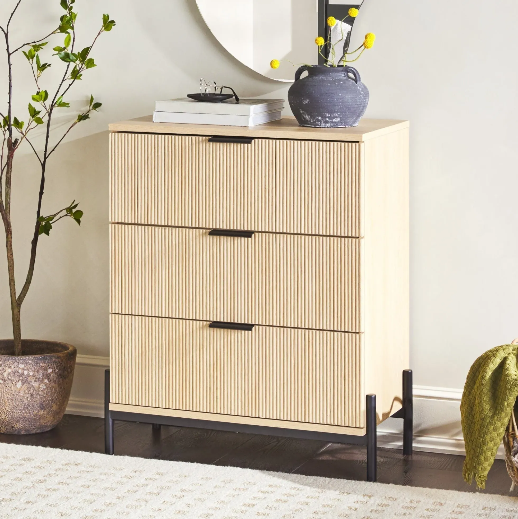 Paris Modern Scandinavian Reeded Chest