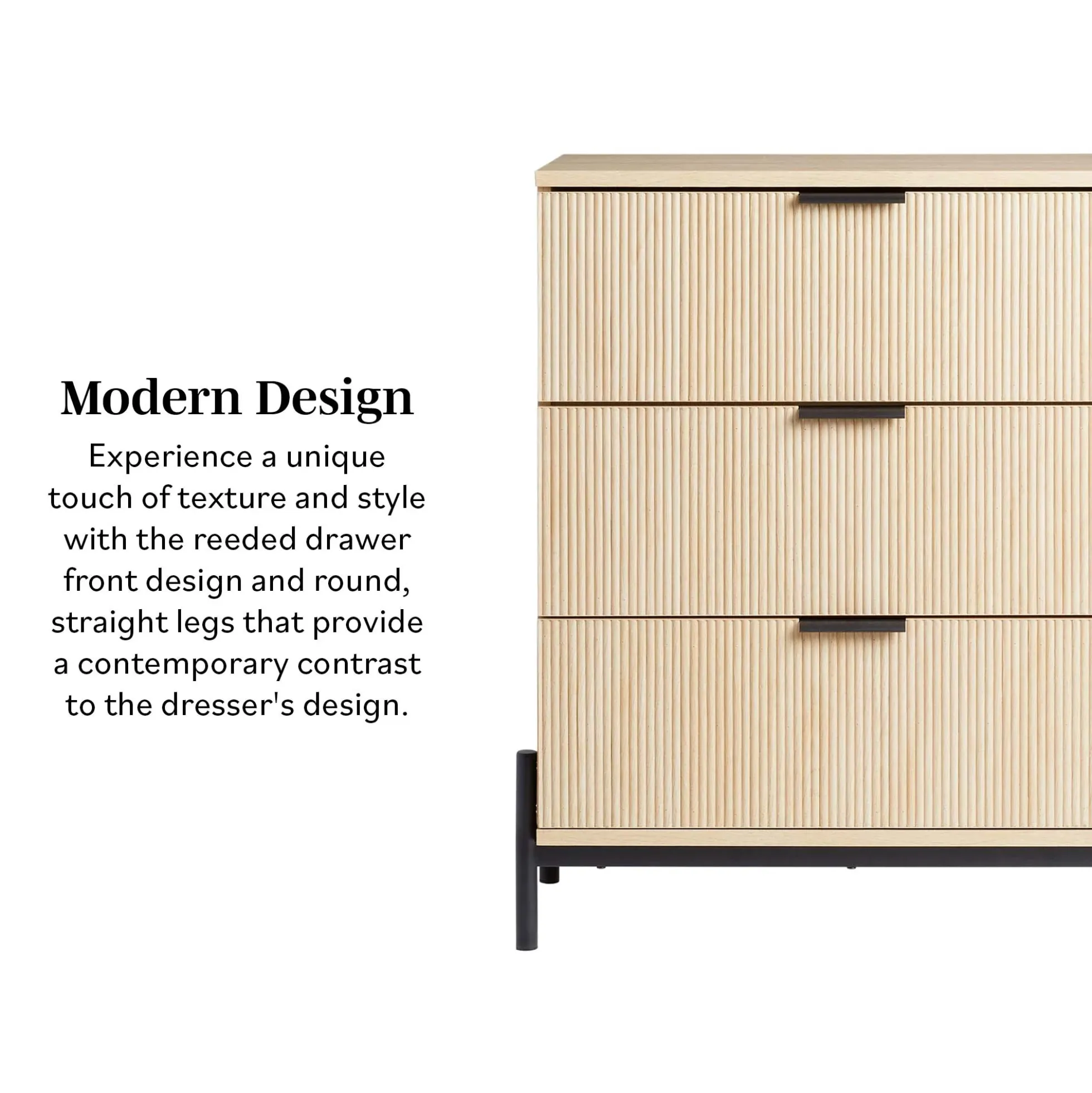 Paris Modern Scandinavian Reeded Chest