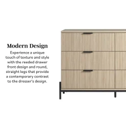Paris Modern Scandinavian Reeded Dresser