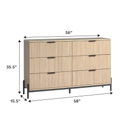 Paris Modern Scandinavian Reeded Dresser