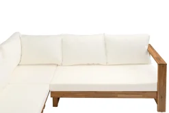 4pc Outdoor Teak Wood Sectional Patio Sofa Set w Table