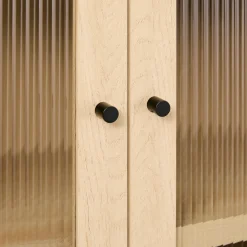 Penelope Modern Fluted Glass Cabinet Bookshelf