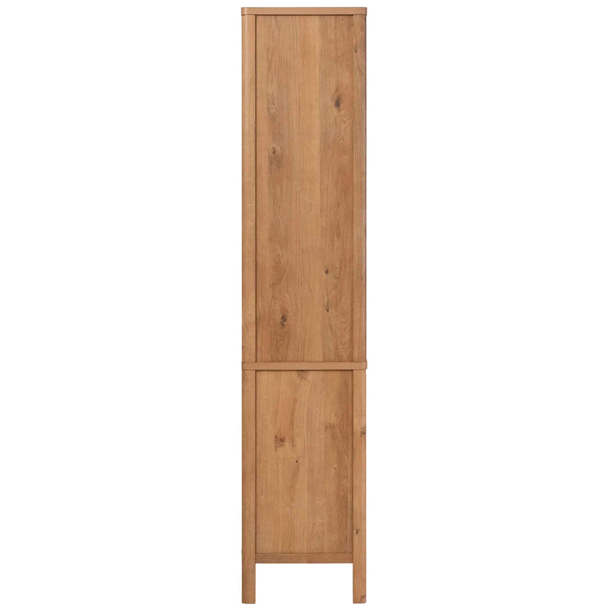 Penelope Modern Fluted Glass Cabinet Bookshelf