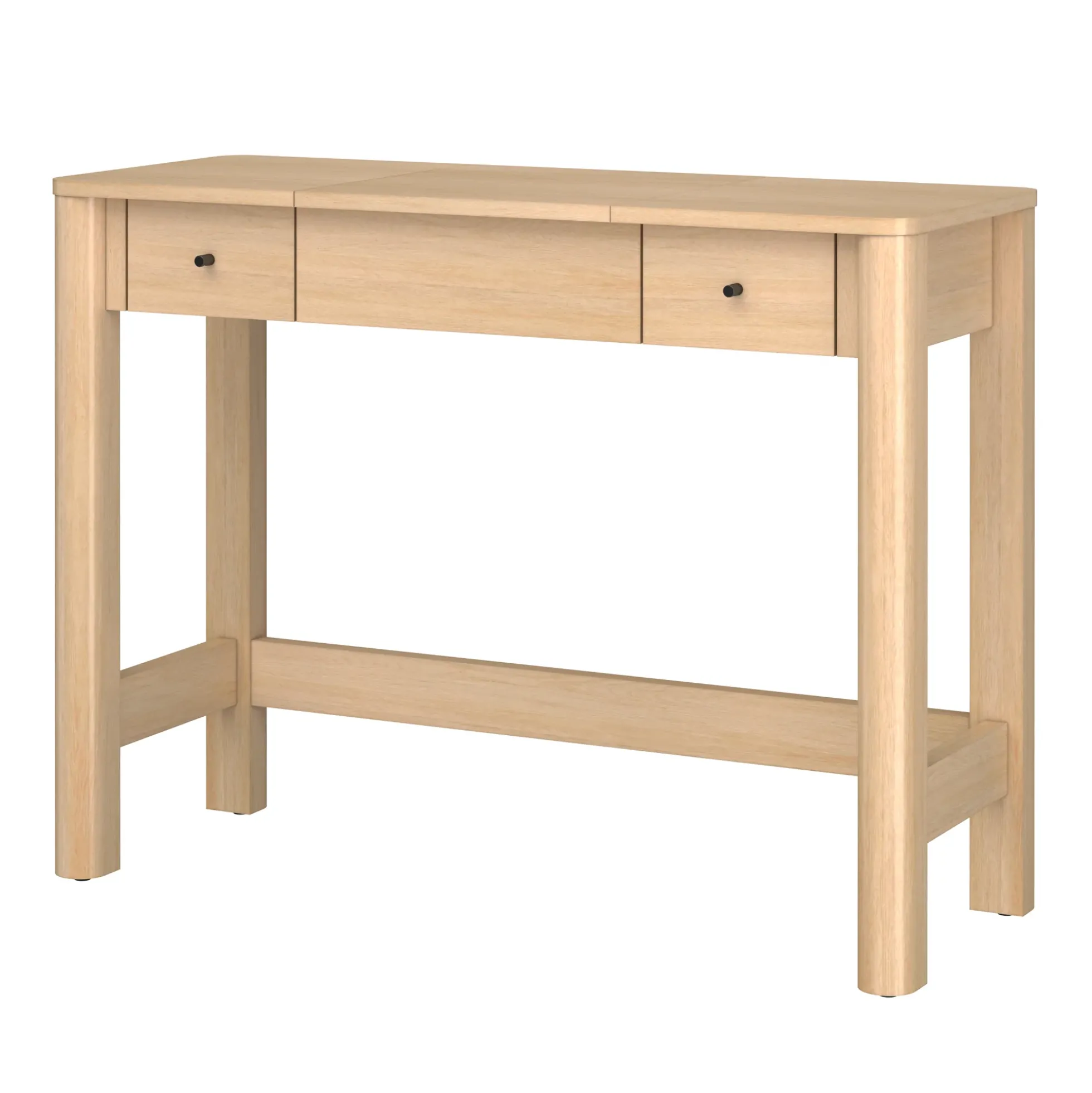 Penelope Modern Wood Makeup Vanity with LED Mirror & Storage
