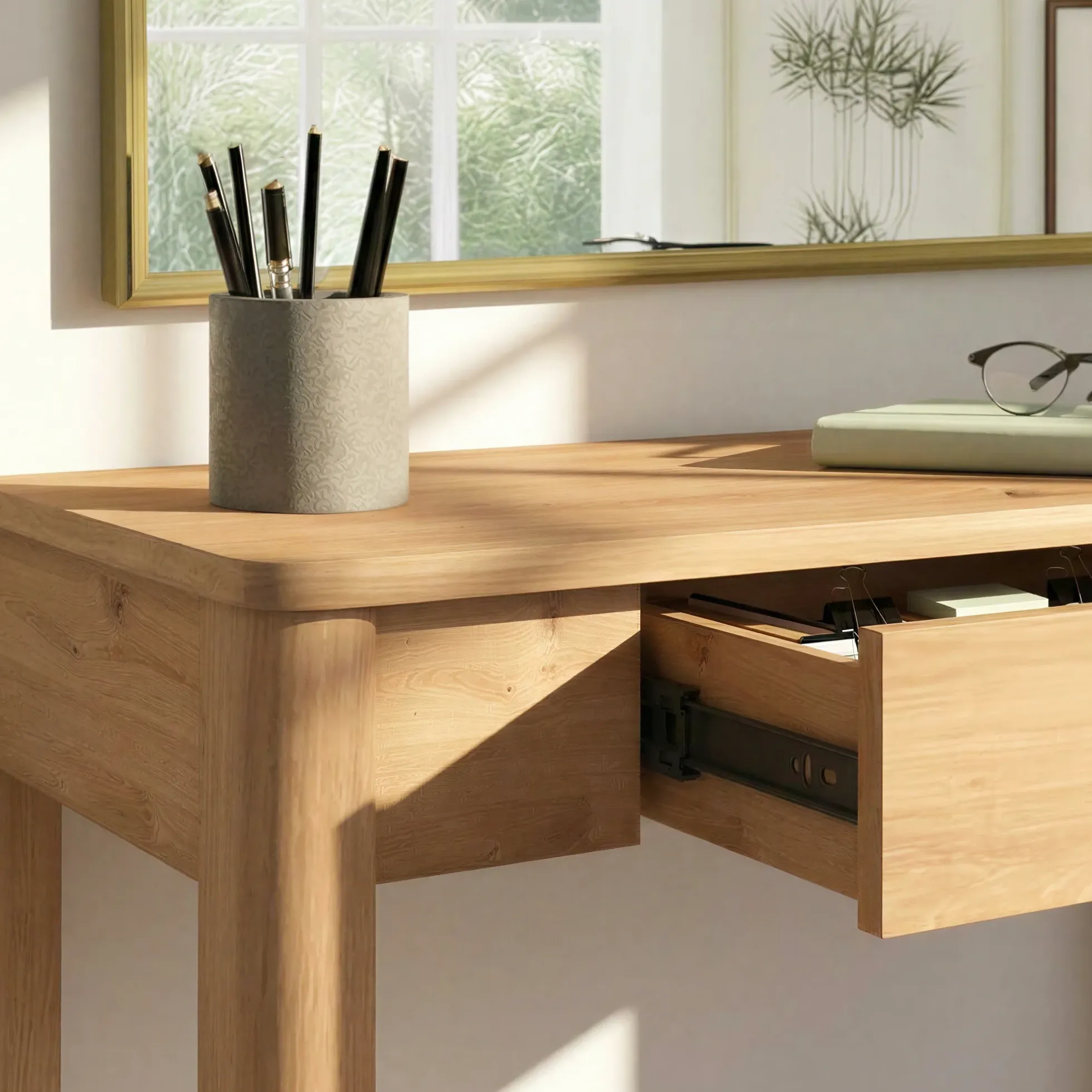 Penelope Modern Writing Desk with Storage