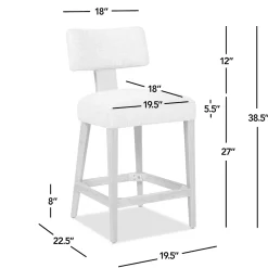 Penny Round Arched Chenille Counter Stool, Set of 2