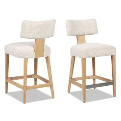 Penny Round Arched Chenille Counter Stool, Set of 2