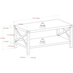 3-Piece Barndoor Accent Table Set