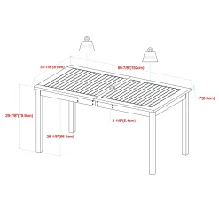 7-Piece Patio Dining Table Set