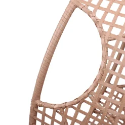 Rattan Outdoor Indoor Elegant Arc Back Hanging Egg Chair