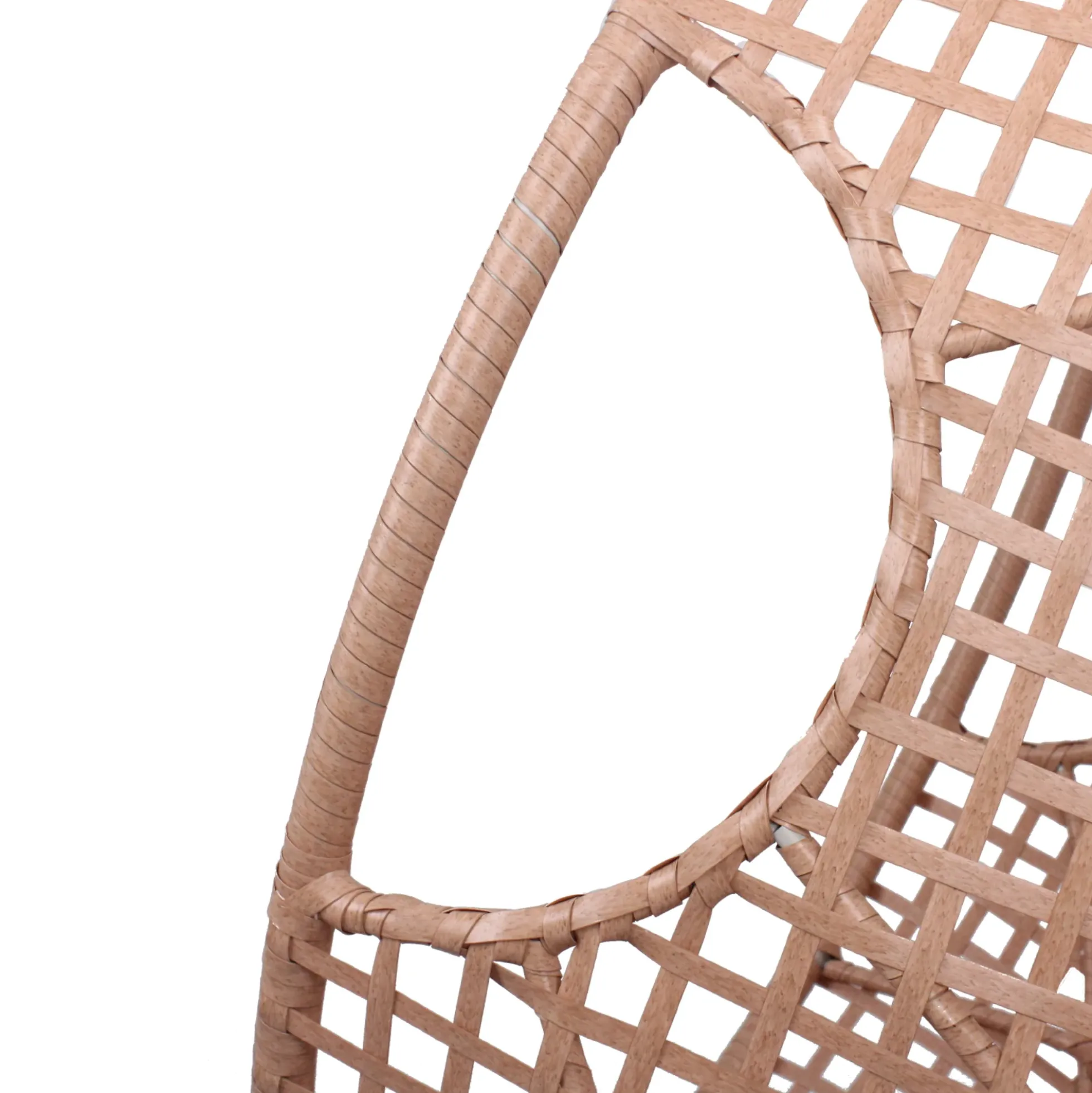 Rattan Outdoor Indoor Elegant Arc Back Hanging Egg Chair