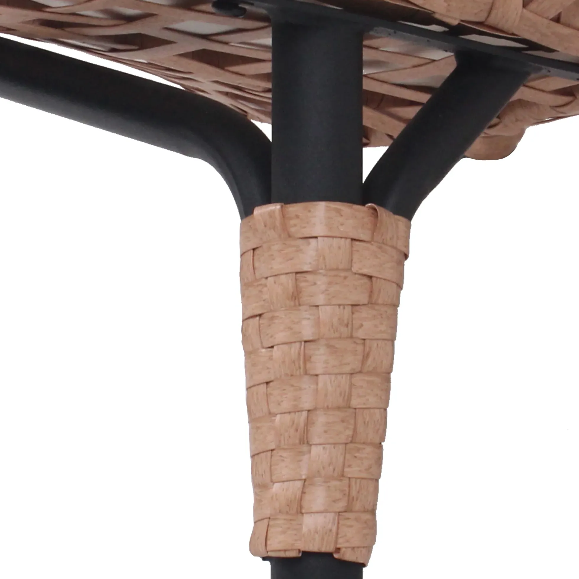 Rattan Outdoor Indoor Elegant Arc Back Hanging Egg Chair