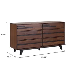 Rebecca 6-Drawer Solid Wood Modern Dresser