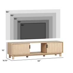 Reema Arundo Scandinavian Reeded TV Stand