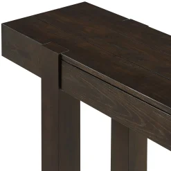 Rustic Minimalist Console Entryway Table with Hidden Drawer and Side Power Outlet