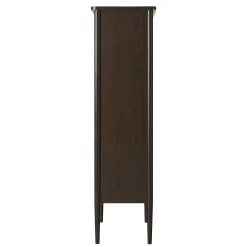 Samantha Modern Fluted Glass Cabinet Bookshelf