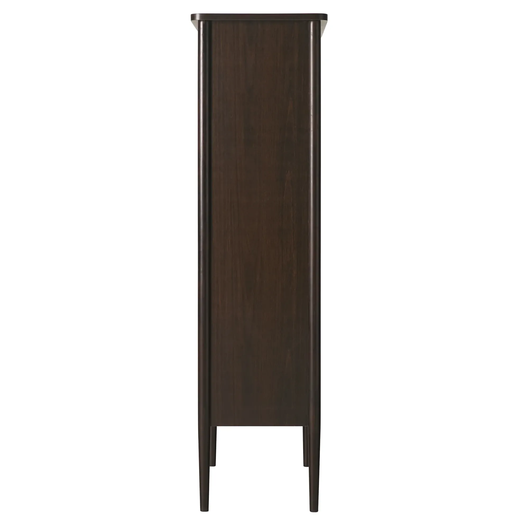 Samantha Modern Fluted Glass Cabinet Bookshelf